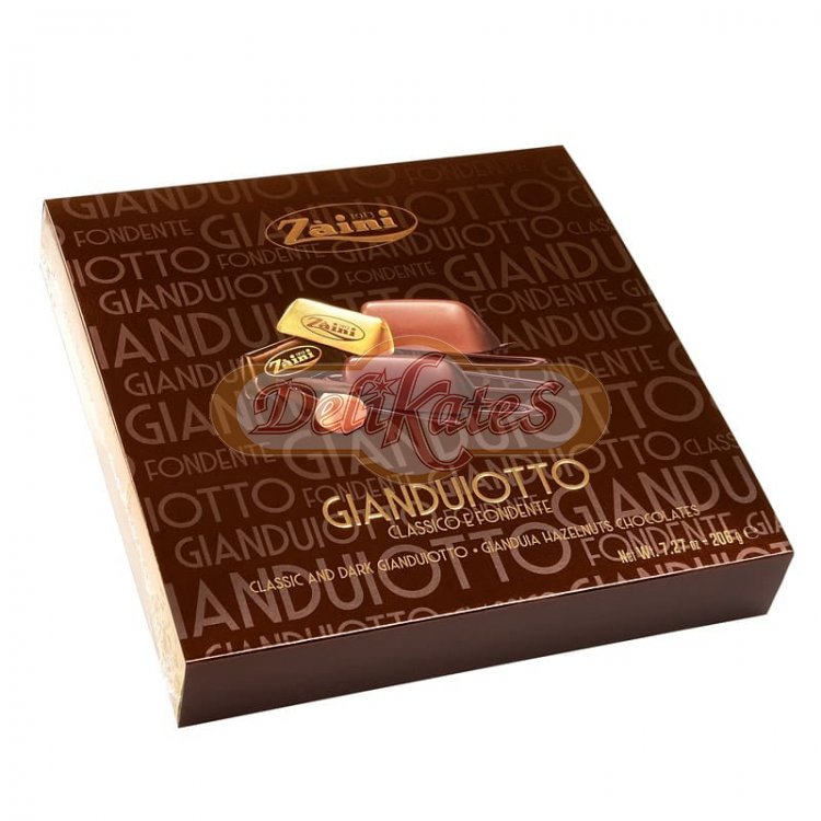 Zaini Gianduiotti - tradičná talianska čokoláda,horká a mliečna.