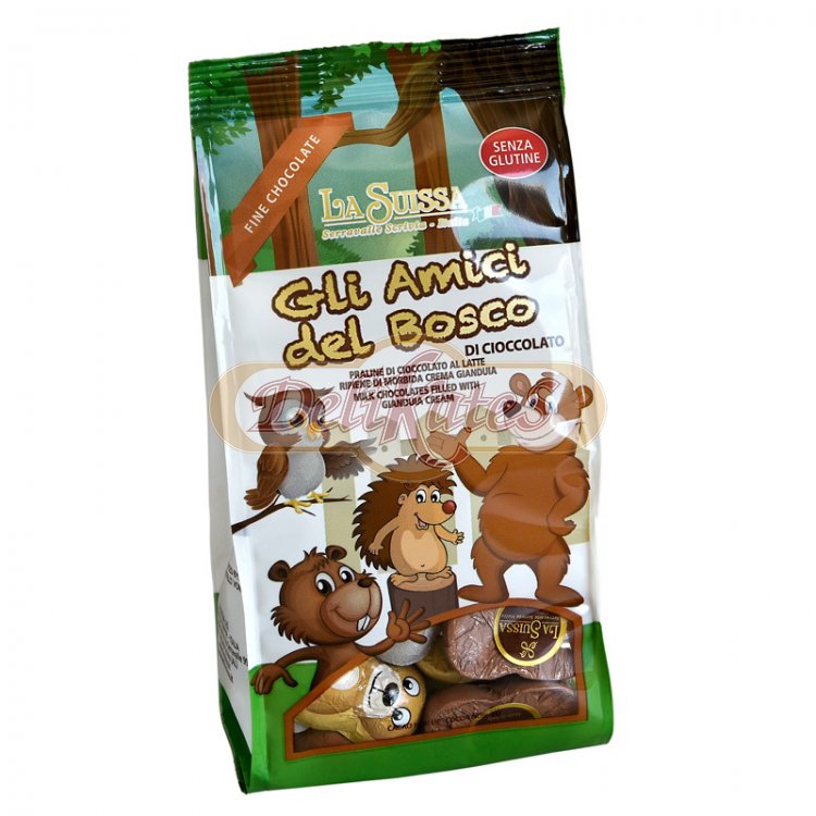 PRALINKY Z MLIEČNEJ ČOKOLÁDY PLNENĚ NUGÁTOVÝM KRÉMOM