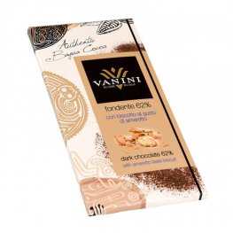 Vanini čokoláda horká 62% Amaretto a keksy