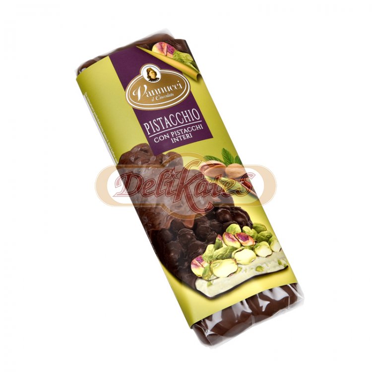 PISTACCHIO špecialita z mliečnej čokolády plnená pistáciami.